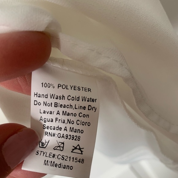 White Dress with Lace Detail - Picture 4 of 5